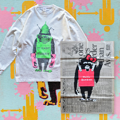 Hello Banksy & LS-Tshirt “IT’S NOT FUNNY” Set